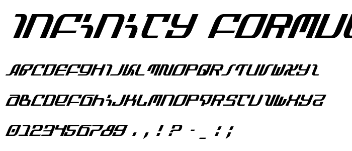 Infinity Formula Cond Italic font